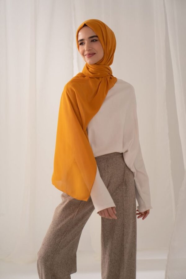 Saffron Georgette Hijab - Image 2