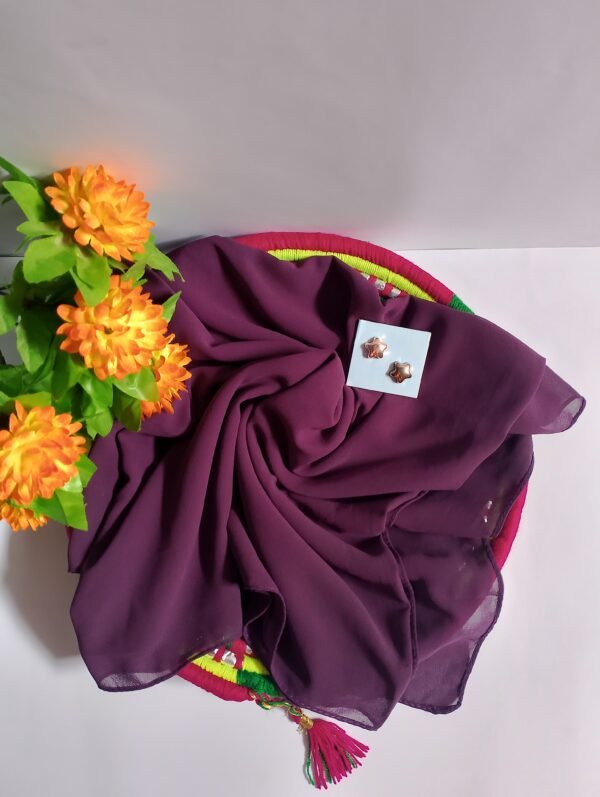 Purple Georgette Hijab