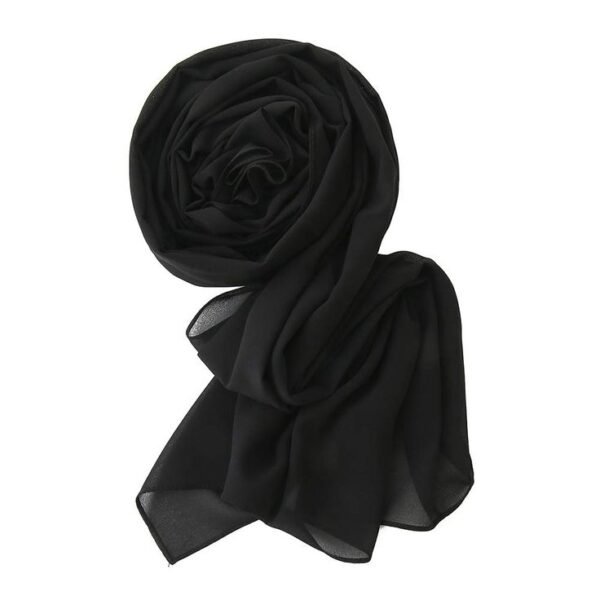 Black Georgette Hijab - Image 2