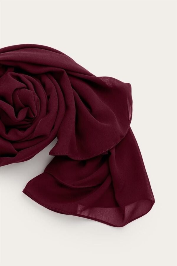 Bordeaux Georgette Hijab - Image 2