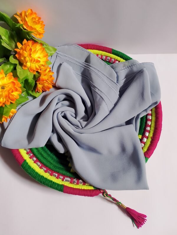 Lavender Grey Georgette Hijab