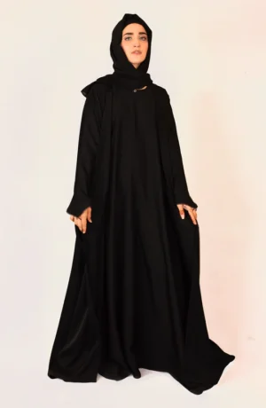 Plane Black Abaya
