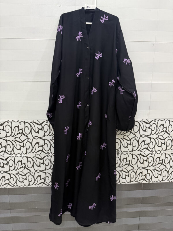 Black Bow Abaya for Women – Elegant Modest Islamic Dress with Bow Detail | Small, Medium, Large Sizes - Image 4