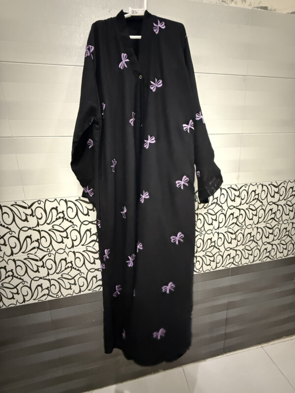 Black Bow Abaya for Women – Elegant Modest Islamic Dress with Bow Detail | Small, Medium, Large Sizes - Image 5